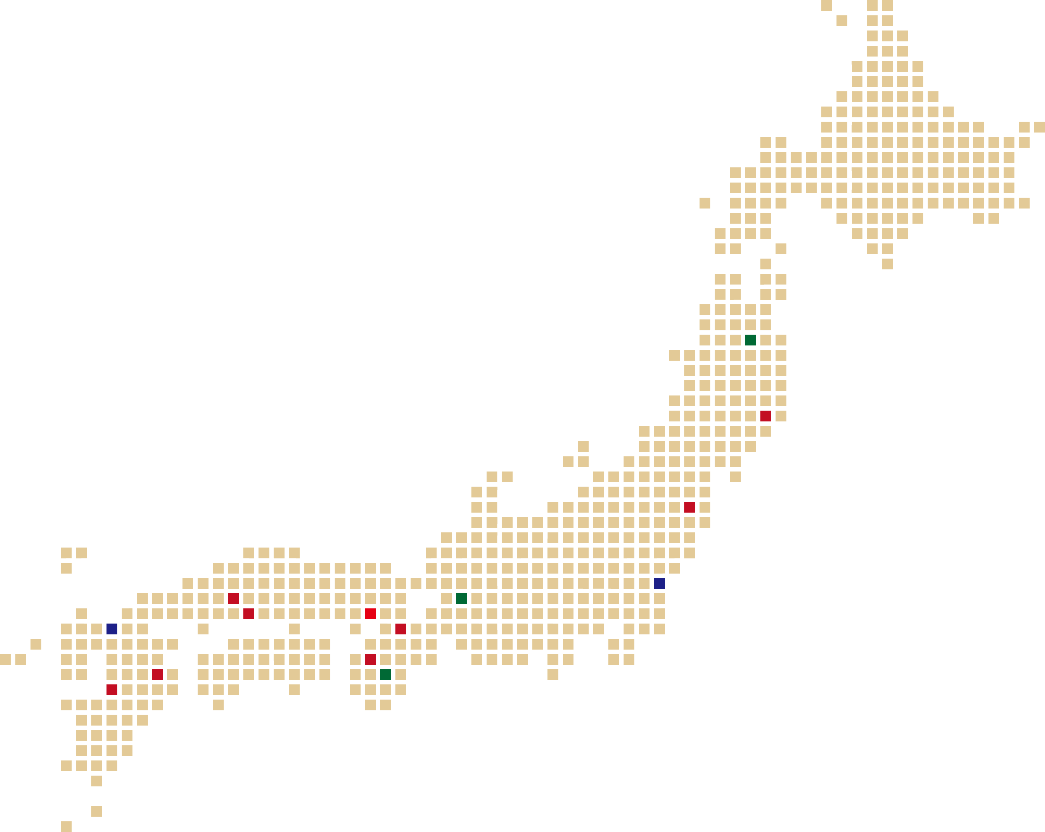 環境修復に取り組んだ地域を記載した日本地図